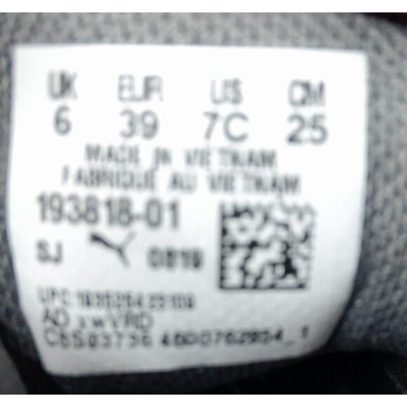 Puma Legacy Low Black Quarry Grey Basketball Shoes 193818-01, Youth Sz 7C - Picture 5 of 9